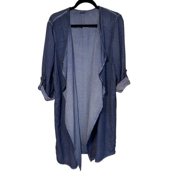 Nic + Zoe Jackets & Blazers - Nic + Zoe Double Gauze Boatcruise Cardigan Size S Coastal Nautical